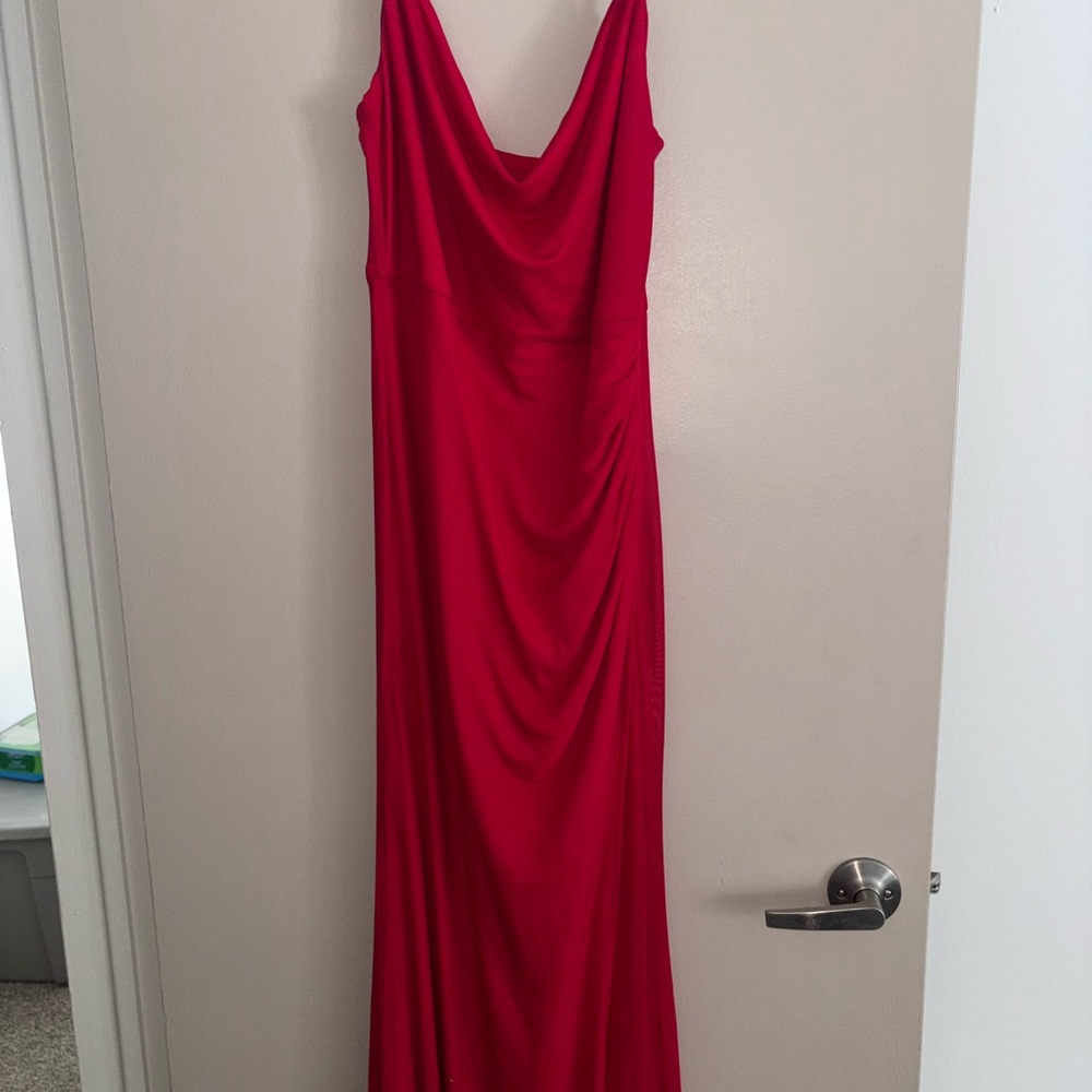 Red long dress